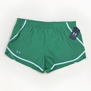 Under Armour Women's Fly By Athletic Shorts with Built in Lining size XL Green